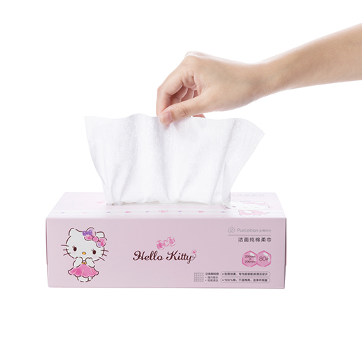 Hello Kitty抽拉式網眼潔面純棉柔巾